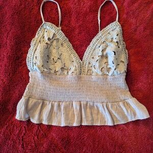 Elegant Lace Trimmed Women's Top